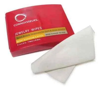 Lingette nettoyante pour bijoux en or et en argent. 25 Lingettes. Connoisseurs - Photo 1/4