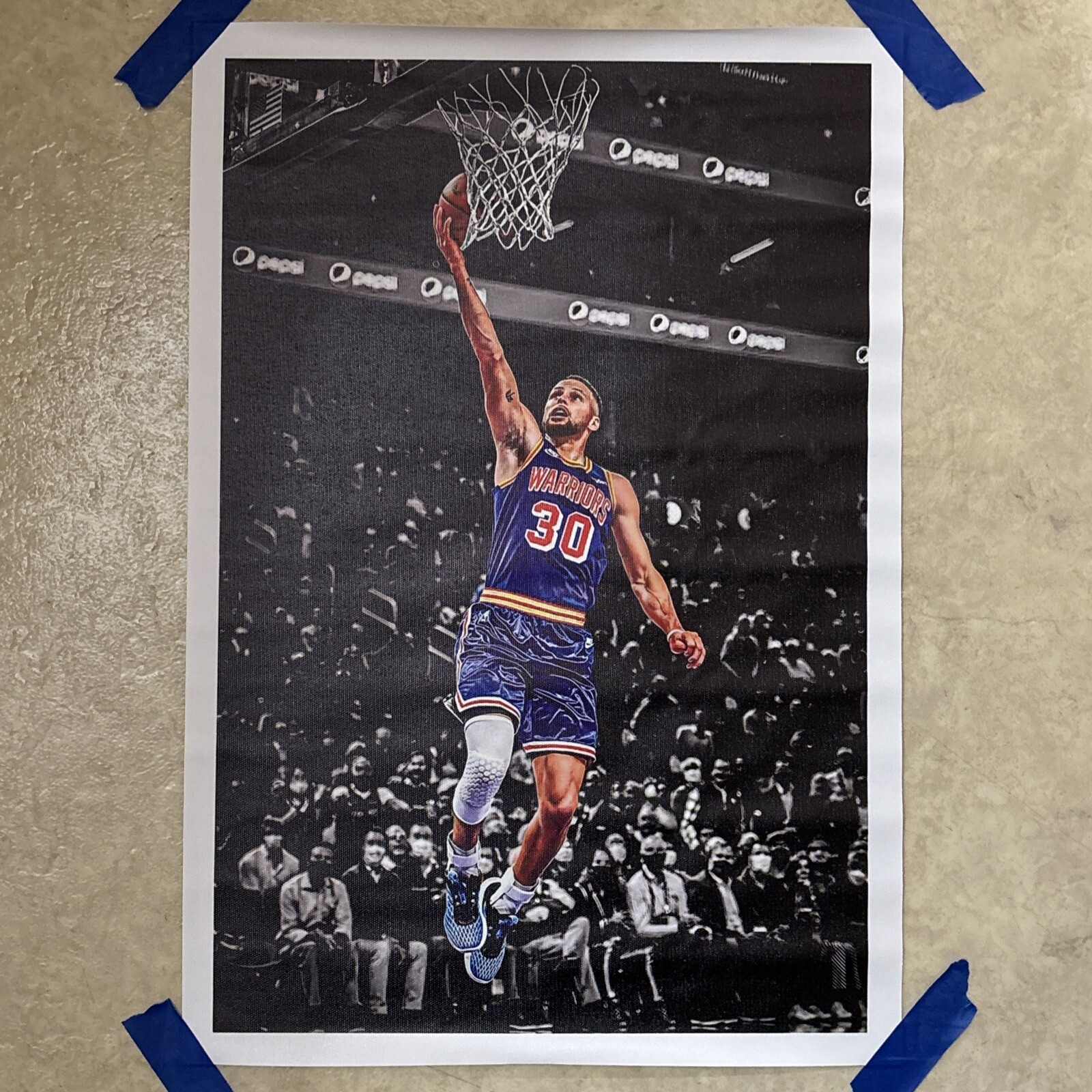 Steph Curry NBA ✅ Golden State Basketball ✅ Canvas Poster Print Wall Art 12x18”