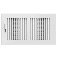 Register Ventilation Grille 6" x 12", White HVAC Vent Register Replacement
