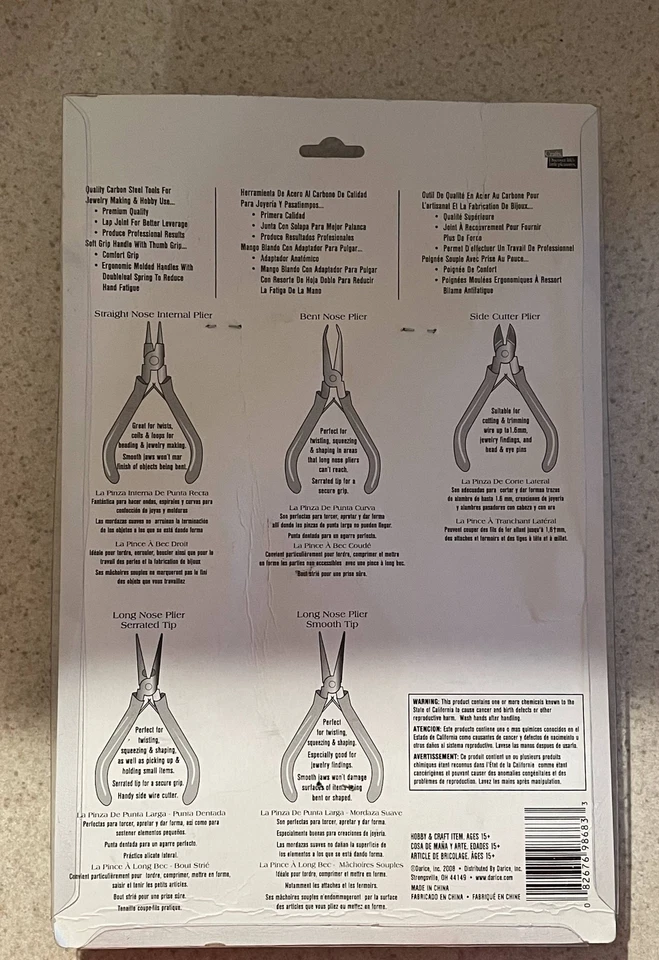 Darice 1893-09 Juego de 5 piezas de diseñador de joyas de metal rojo y negro - 2008 Foto 2 de 2