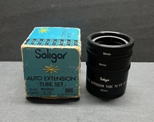 Vintage Soligor Auto Extension Tube Set Pentax Camera Lens