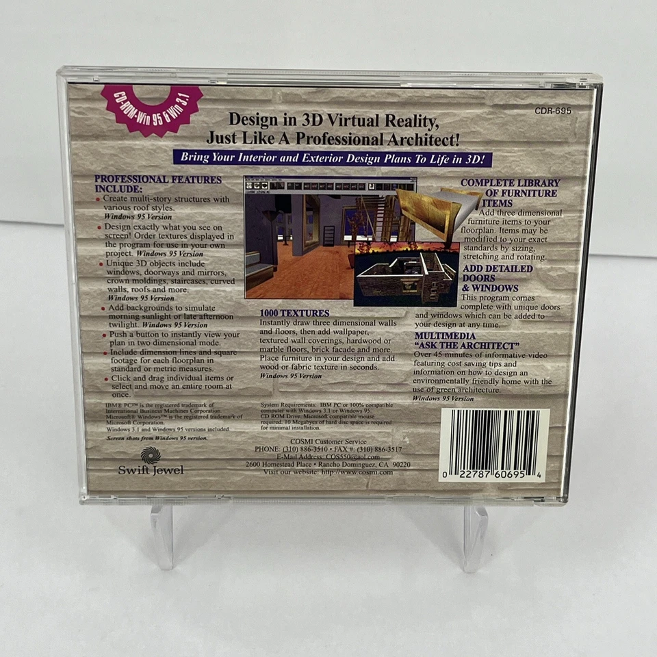 3D Virtual, Reality, Architect, Swift Jewel (CD-ROM, 1997) - Image 2 of 2