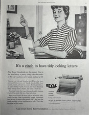 1954 Royal Typewriter Tidy Looking Letters Standard Electric Vintage Print Ad thumbnail