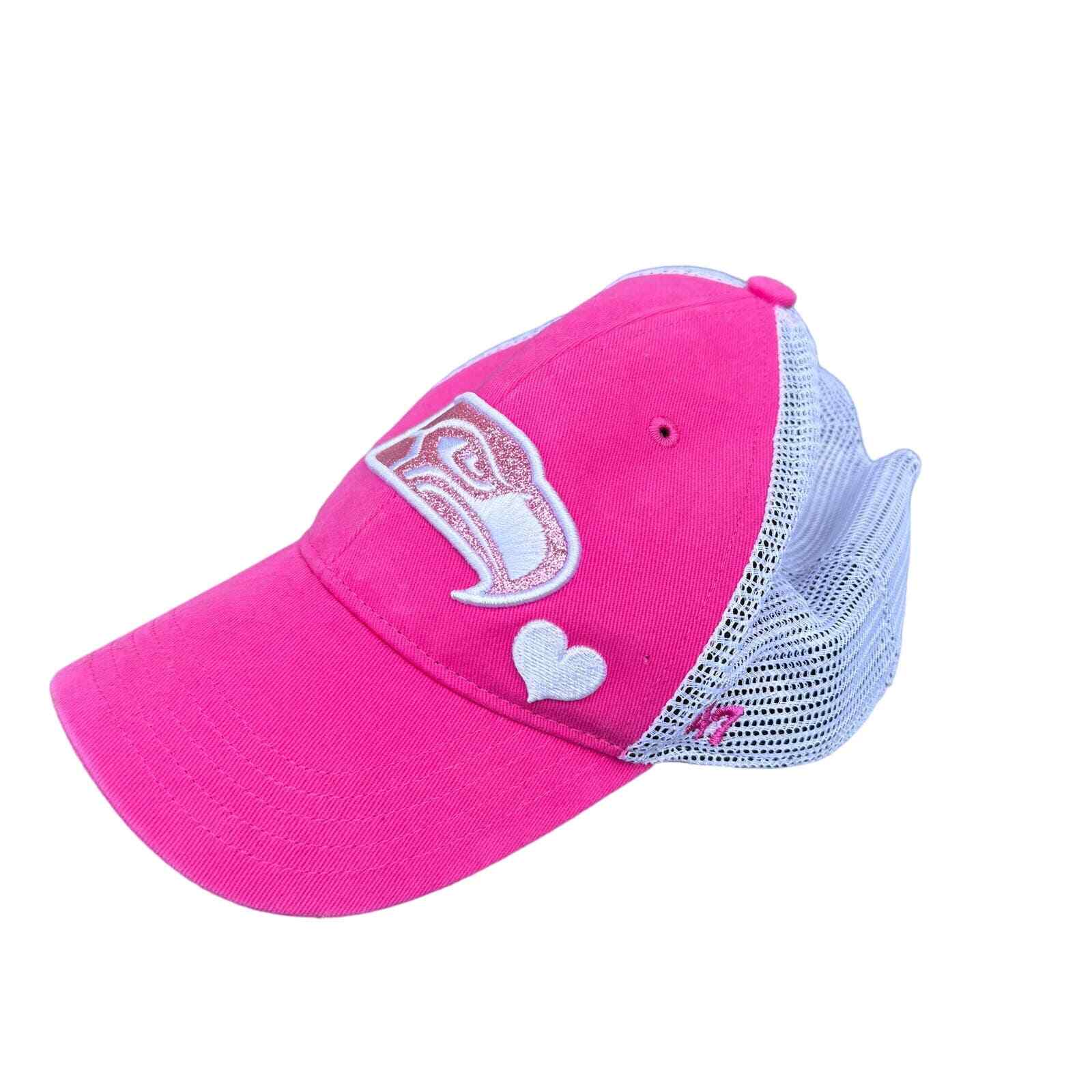 '47 Brand NFL Seattle Seahawks Snapback Baseball Hat Cap Mesh Back Pink Girls