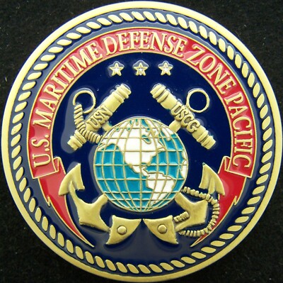 US Coast Guard USCG USN Navy Maritime Defense Zone Pacific Challenge Coin
