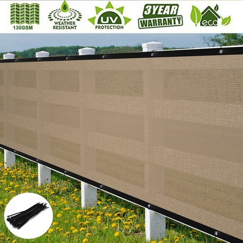 Green Black Beige Heavy Duty Privacy Fence Screen Garden Shade Fabric Mesh Net - Picture 2 of 26