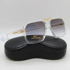 New Carrera Victory C 01 Sunglasses - Crystal Frame / Grey Gold Mirror Lens 60m