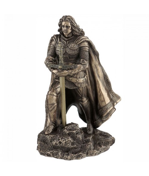 Sculpture roi Arthur coupe-papier en bronze pour décorer votre bibliothèque