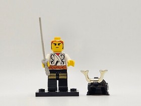 LEGO minifigure Ninja Shogun w White Shirt cas206 Castle 3346 gold horns