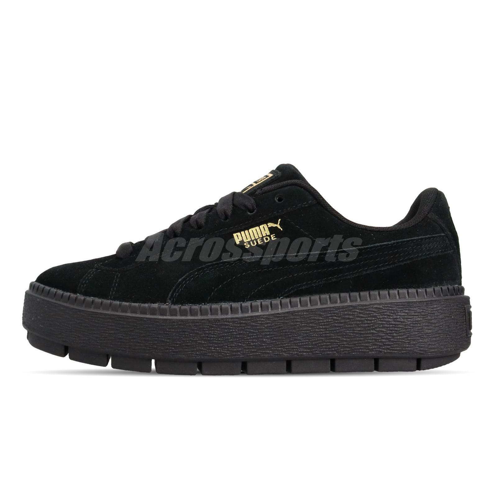 puma platform trace trainers black