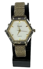 Xanadu Women's Watch Gold Tone Expansion Band Hexagon Shaped New Battery Running