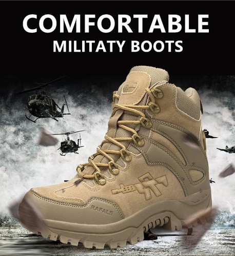 Militares Botas Para Hombre De Tobillo Seguro Zapatos Casual Caminata  Trabajo | eBay