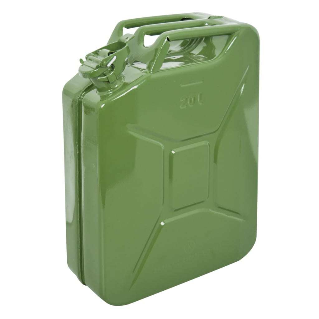 Bidon d'essence Carpoint 20 L en métal vert pour carburant