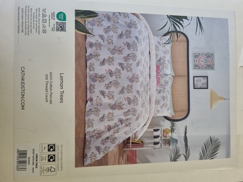 Cath Kidston Lemon Trees Superking Duvet Set 200 Thread Count 100% Cotton Bnib - Picture 4 of 4