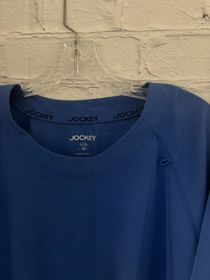 Blusa Médica Jockey Azul Sólido Cuello Redondo ELASTIZADA USADA EN EXCELENTE ESTADO Para Mujer Talla 2X Foto 4 de 4