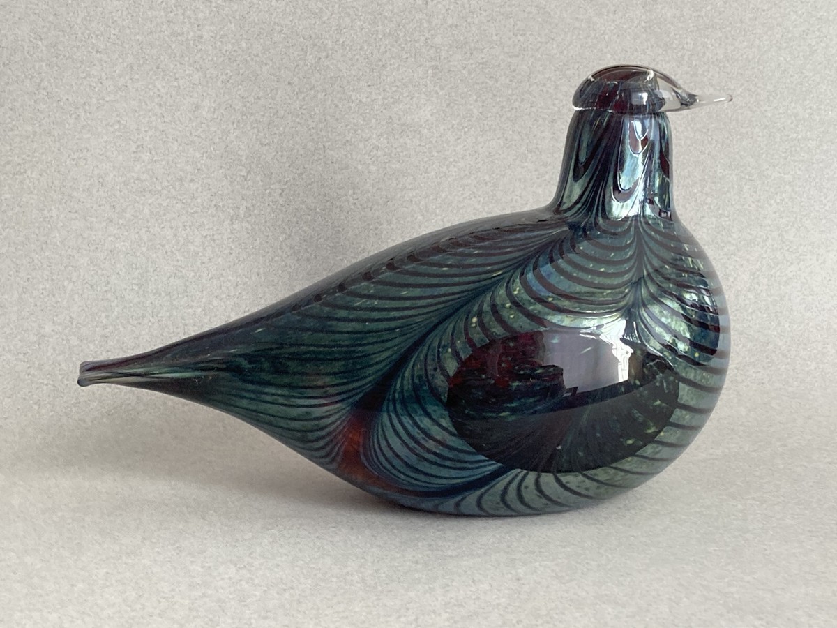 Oiva Toikka Pheasant bird Nuutajärvi Finland Art Glass Vintage