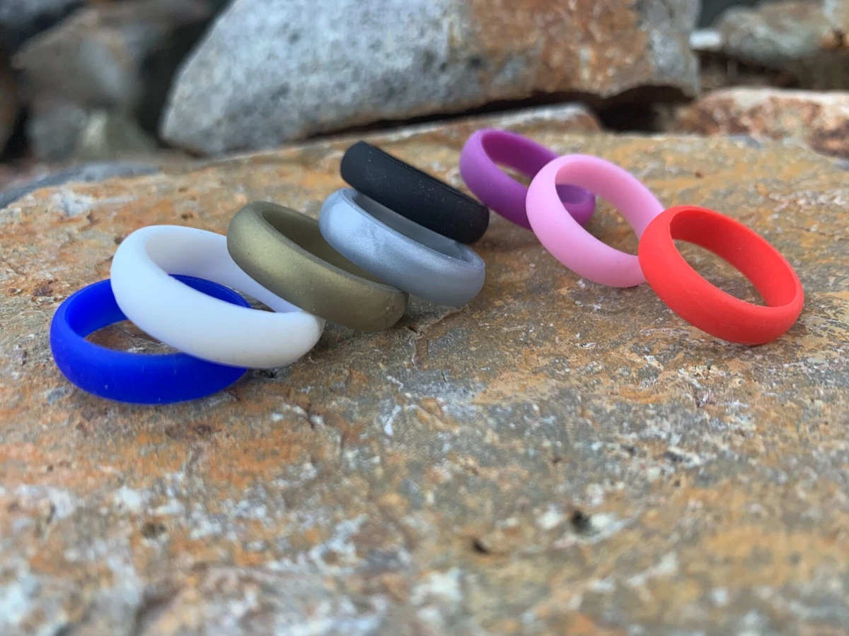 SAFE ACTIVE RINGS Choose Colors Red Blue Black Silicone Rubber
