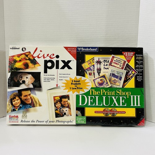 Live Pix w Print Shop Deluxe lll Windows 95 CD-ROM Kodak Digital Processing - Picture 8 of 8