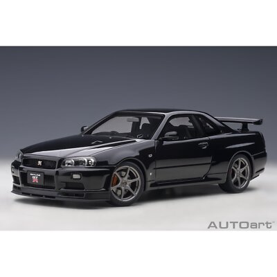 1:18 Nissan Skyline GT-R R34 V-Spec II by AUTOart in Black Pearl 