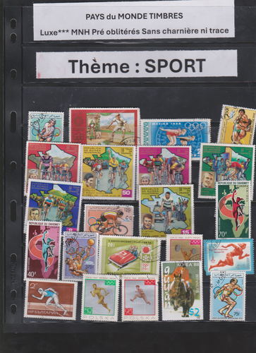 TIMBRES Pays du Monde Thème SPORT Neufs Luxe**NMH Pré oblitérés Lot 84