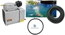 NEW Gast 1/8HP Lake Fish Pond Aeration KIT w/ 48" Diffuser 50' Airline 1/4+ Acre