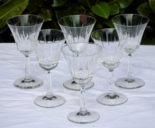 Villeroy et Boch  Service de 6 verres à vin rouge en cristal gravé Haut 14,2 cm