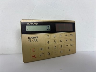 CASIO SL-760 GDB Rare 80s Card Size SOLAR Calculator Tested! | eBay
