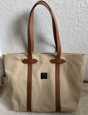 Filson Rugged Twill Large Open Tote Bag | Feather Grey | Made in Italy