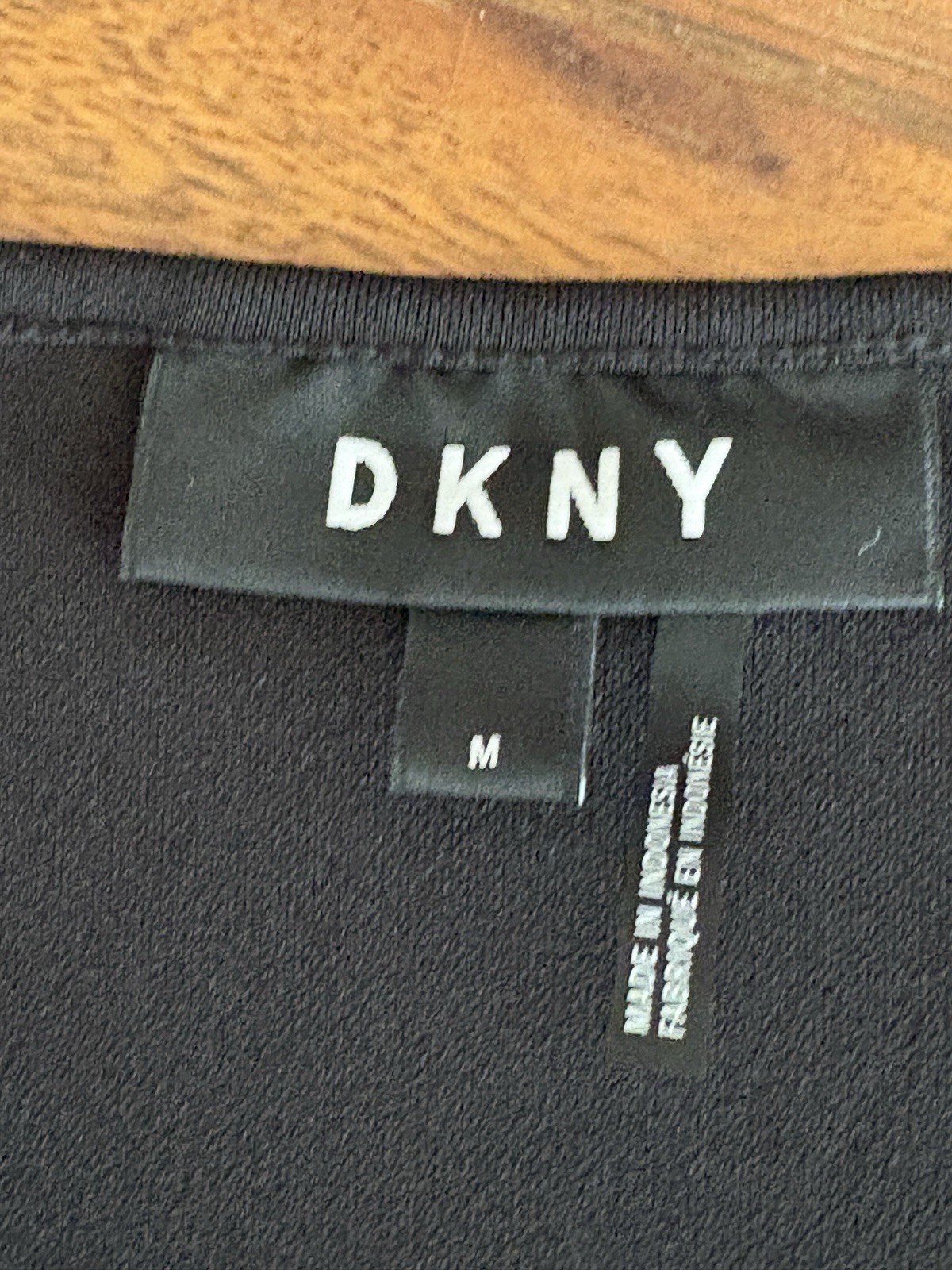 DKNY Basic Black Midi Slip Size Medium Dress V-Ne… - image 4