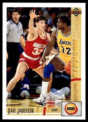 1991-92 Upper Deck Dave Jamerson Rookie Houston Rockets #296