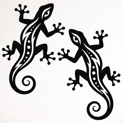 2 x Gecko Campervan Aufkleber Wohnmobil Caravan Vinylaufkleber 24 Farben & 4 Größen