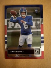 2025 Donruss Optic - Jaxson Dart 2015 Retro #2 SP - Rookie Giants Red White Blue