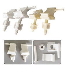 High Quality Materials in White Plastic Toilet Seat Hinge Replacement Kit