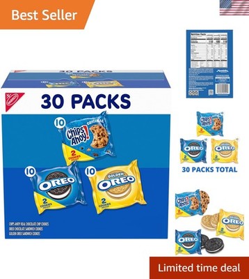 Kosher Cookie Variety Pack: 30 Snack Packs of OREO & CHIPS AHOY! Goodness