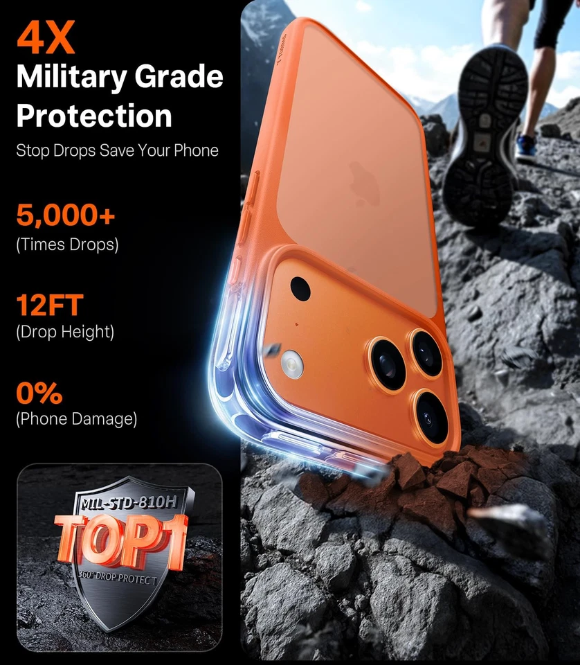 Funda TORRAS para iPhone 17 Pro Más allá del control de cámara de protección de grado militar... Foto 2 de 4