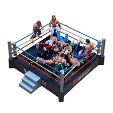 Wrestling Ring Toy Playset 12 Action Figures Accessories Kids 3+