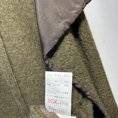Vintage 1996 Y's Yohji Yamamoto Archive Wool design long Chester