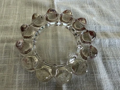Vintage Anchor Hocking Boopie Bubble Clear Glass Ashtray/Trinket Dish MCM