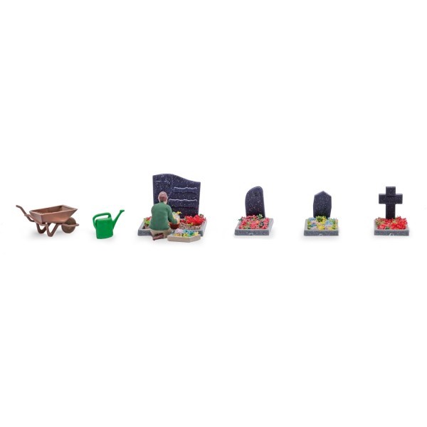 Busch 79931 H0 Action-Set: Grabpflege H0 + Neu