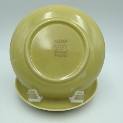 Russel Wright Iroquois Casual China Bread Plates Mustard Yellow 6.5 Inch Pair - Picture 2 of 4