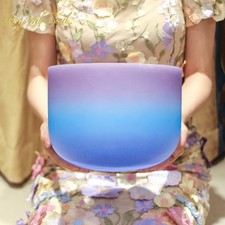 Crystal Soul Frosted Crystal Singing Bowl 432Hz Customizable with Accessories