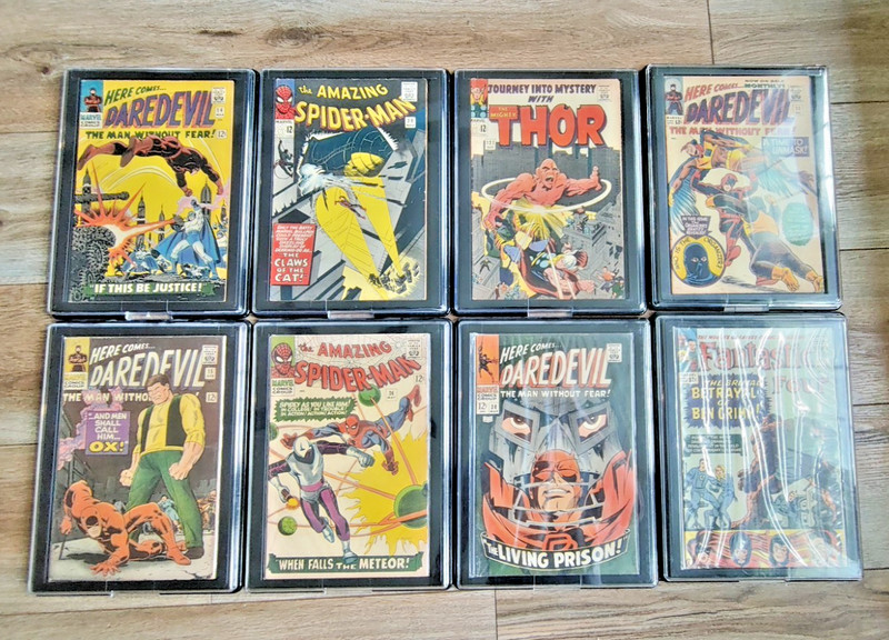 Lot of Marvel Silver Age - Eight (8) Comics - Spiderman, Daredevil, Thor, and FF