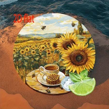 2D FlatA Round Art Print Metal Aluminum Sign for Party Supplies,Depicting A Roun