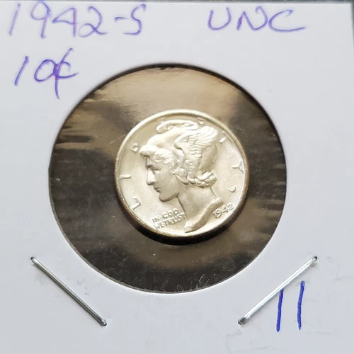 1942-S MERCURY DIME BU-UNC  #11