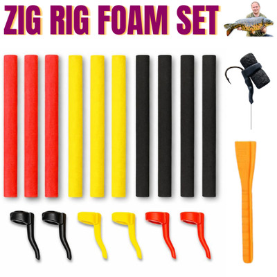 Zig Rig Schaumstoff Karpfenangeln Terminal Tackle Zig Angeln Schaumstoff Aligner Kit-UK POST