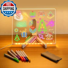 Led Note Board with Colors Light up Acrylic Message Board Glowing Acrylic...
