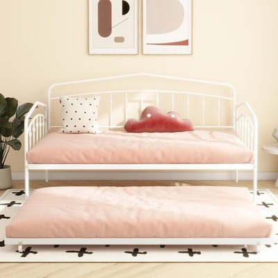 Vinsetto Fox Twin Daybed with Twin Trundle, White