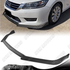 For 13-15 Honda Accord Sedan Unpainted Black Front Bumper Lip Bodykit Spoiler