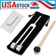 128Hz Healing Tuning Fork with Silicone Hammer Sound Therapy Musical Instrument 