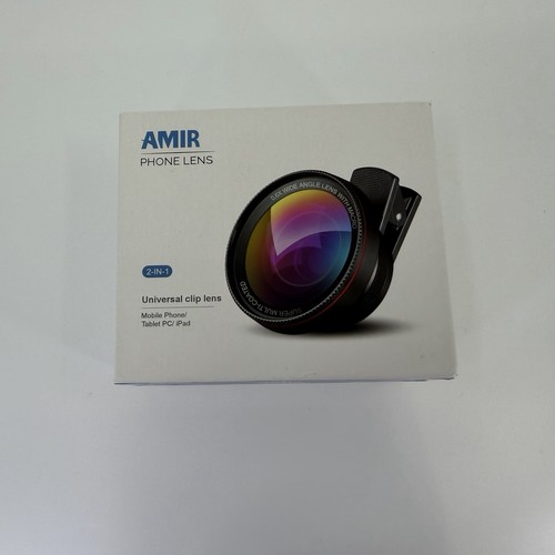 Amir Black Phone Lens Kit 2-in-1 Macro Universal Clip Wide Angle Lens Tested